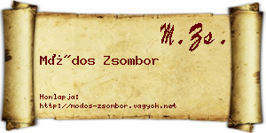Módos Zsombor névjegykártya