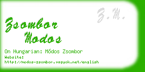 zsombor modos business card